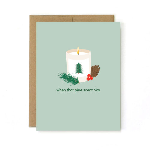 pine lover christmas card