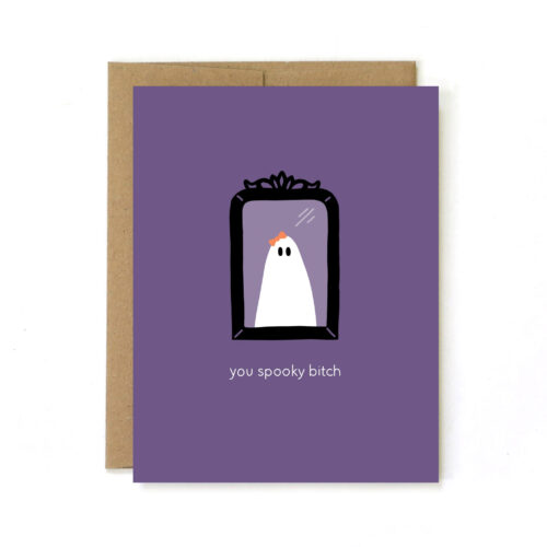 spooky bitch halloween card